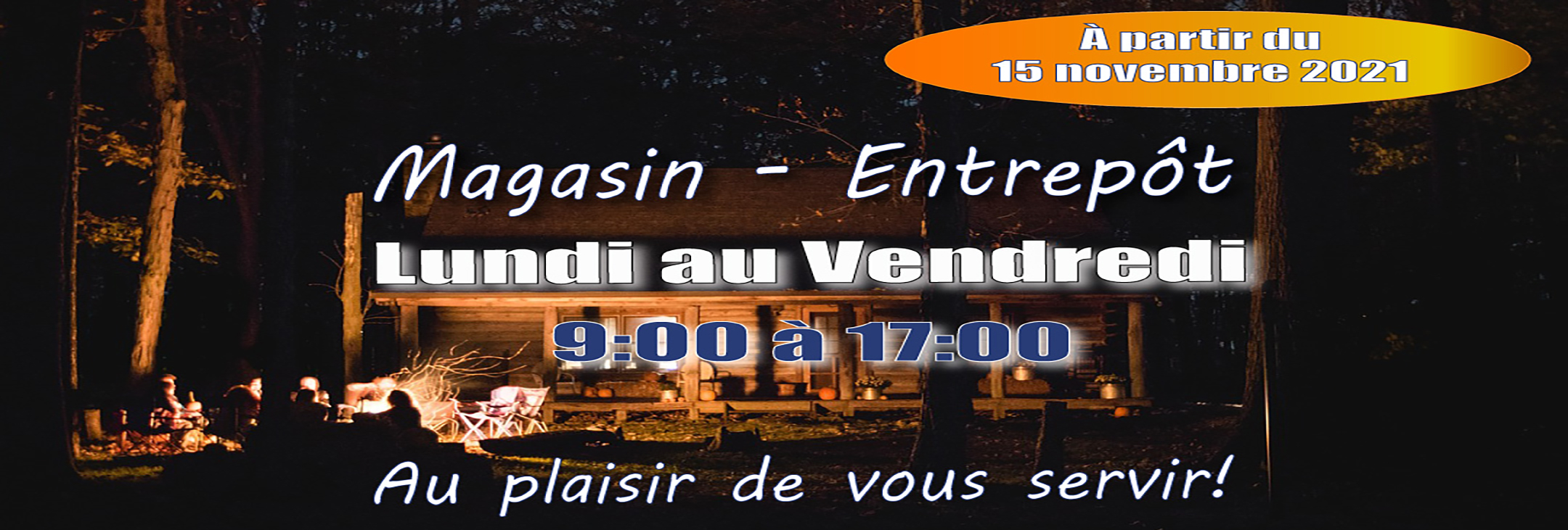 Horaire magasin automne hiver 2021-2022