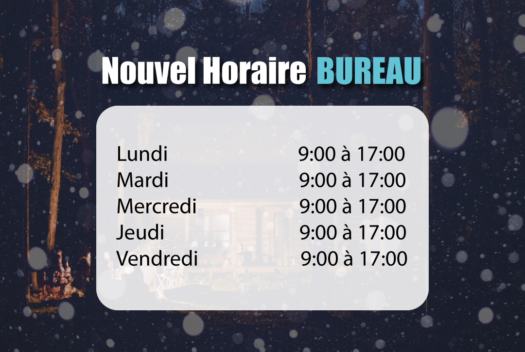Horaire des bureaux