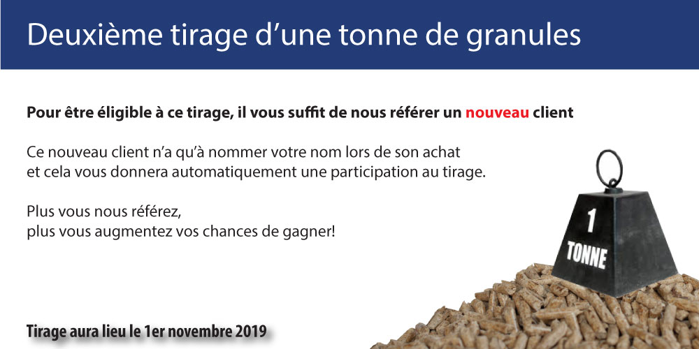 Tirage d'une tonne de granules pour référencement de client Jedan